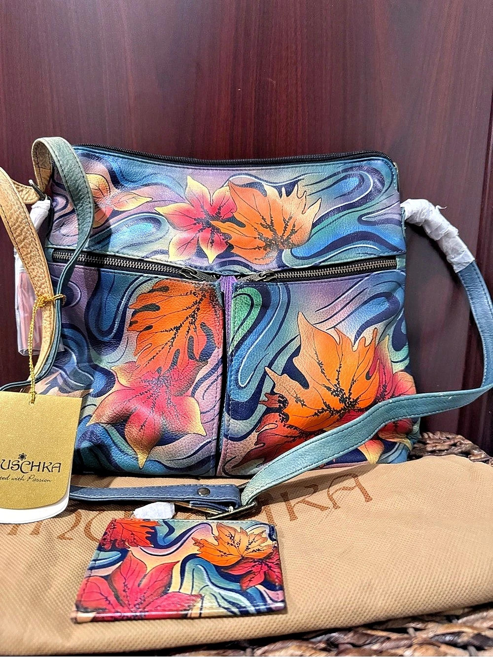 Anuschka Floral Crossbody Bag in Multicolor